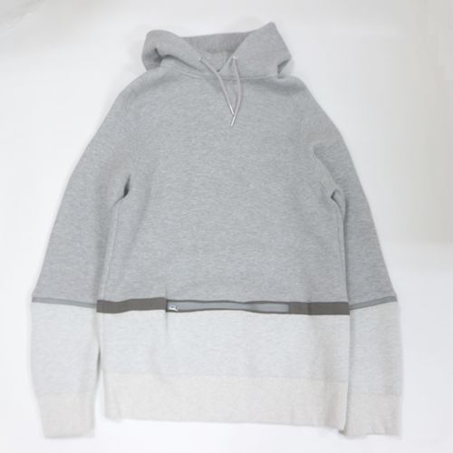【中古】 Sacai サカイ 20AW デタッチャブルスリーブ2トーンフーディー パーカー 3 グレー|unstitch 店