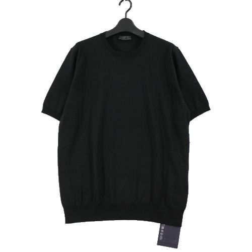 【中古】 PRADA プラダ ウール クルーネック 半袖 ニット 52 ブラック 15,096円