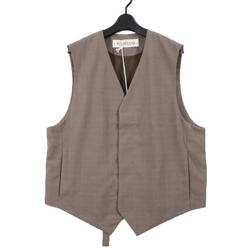 【中古】 POLYPLOID ポリプロイド 25SS CLASSIC GILLET C ジレ ベスト 3 ブラウン