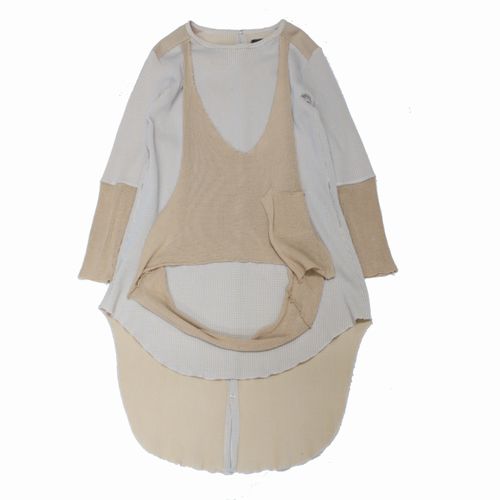 【中古】 kotoha yokozawa コトハ ヨコザワ 23AW Waffle Layered Dress ワッフルレイヤードドレス ワンピース F ベージュ