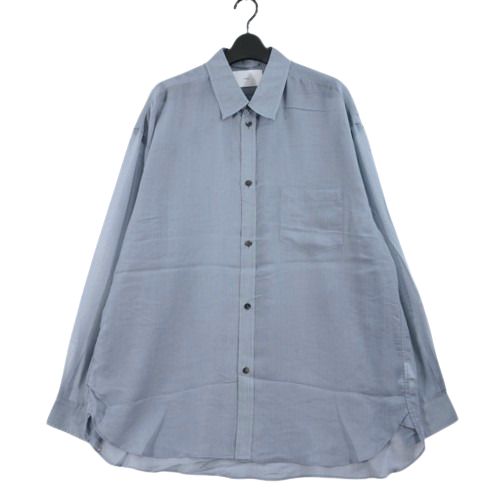 【中古】 SUGAR HILL シュガーヒル 25SS SHEER STRIPE SHIRTS LOOSE FIT シアーストライプシャツ 3 ブルー