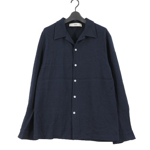 【中古】 sefr セファ― RAMPOUA SHIRT シャツ L ネイビー