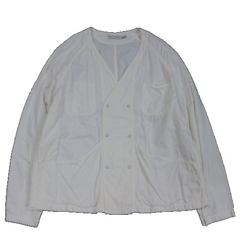 【中古】 UNDERCOVER × nonnative 24SS OZISM MONK JACKET COTTON PAPER VIERA OVERDYED モンク ジャケット XL ホワイト|unstitch 店