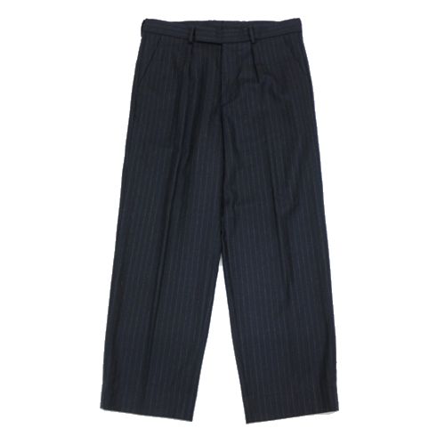 【中古】 WILD LIFE TAILOR ワイルドライフテーラー 25AW FLANNEL STRAIGHT SLACKS STRIPE フランネルストレートスラックス 広々とした L