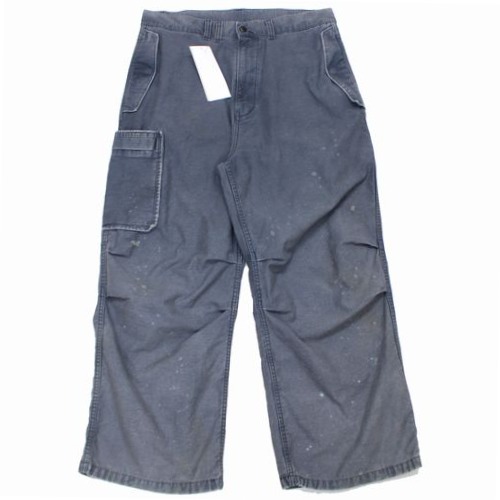【中古】 ANACHRONORM アナクロノーム 25AW BACK SATIN AGING MILITARY FLAP PANTS パンツ 03 ネイビー|unstitch 店