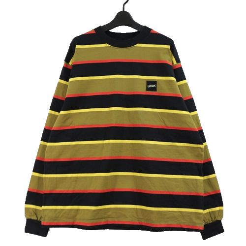 【中古】 LQQK STUDIO ルックスタジオ 24AW L/S RUGBY WEIGHT BORDER TEE 長袖ボーダーTシャツ XL
