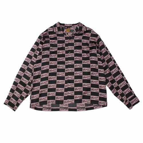 【中古】 HUMAN MADE ヒューマンメイド 24AW OPEN COLLAR SHIRT #2 オープン カラー シャツ M ピンク