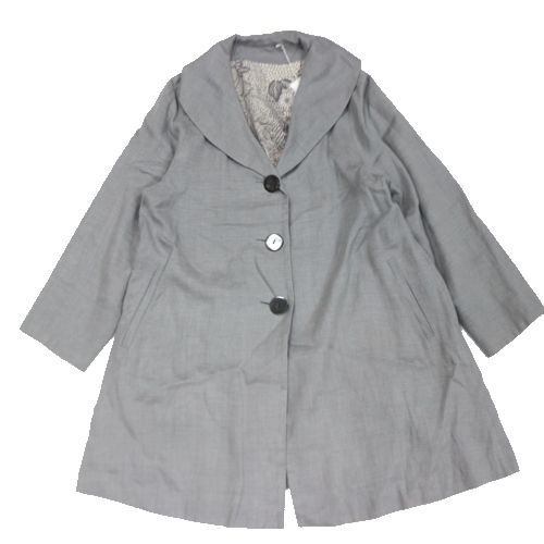 【中古】 群言堂 ぐんげんどう コート グレー