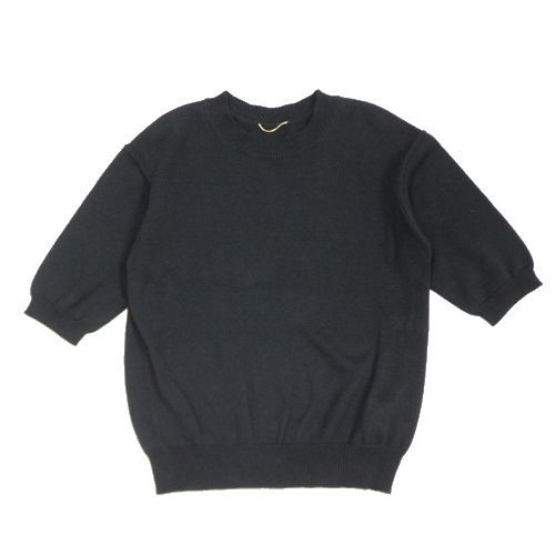 【中古】 L\u0027APPARTEMENT アパルトモン 22SS Short sleeve summer knit ショートスリーブサマーニット 黒いこと