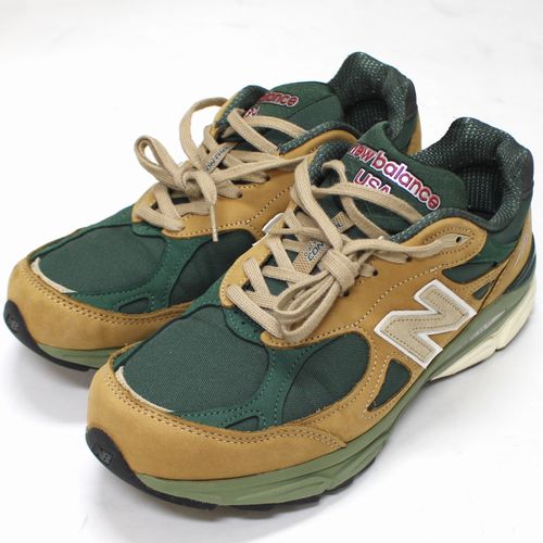 【中古】 new balance ニュー平衡にする M990WG3 スニーカー US10 緑であること 赤銅色