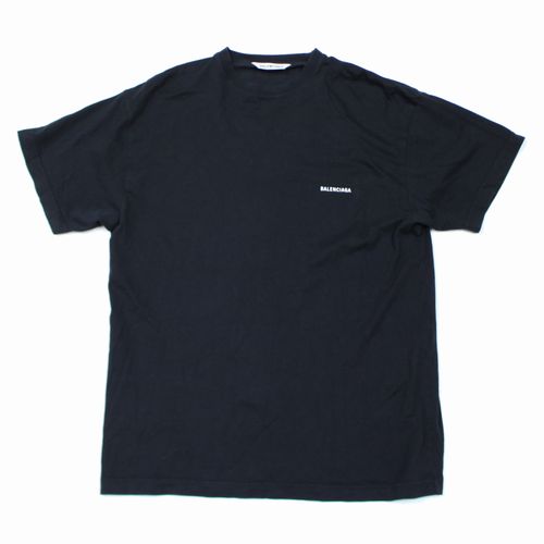 【中古】 BALENCIAGA バレンシアガ ロゴタイプ刷り上げる ティーシャツ XL 黒いこと メンズファッション-トップス-Tシャツ・カットソー