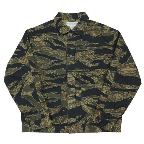 【中古】 SASSAFRAS ササフラス 24AW 別注 Gardeners Jacket - Tiger Twill ガーデナーズジャケット タイガーツイル M 黒いこと