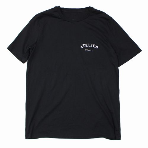 【中古】 Maison Margiela 10 メゾンマルジェラ 10 18SS ATELIER 75011 Tシャツ 48 ブラック|unstitch 店