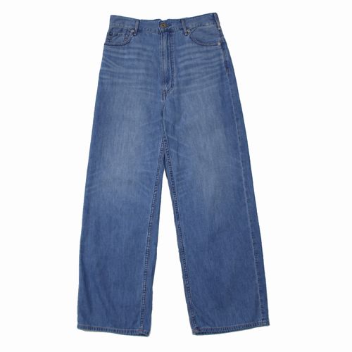 【中古】 upper hights アッパーハイツ IENA別注 THE LAZY OLIVIA MIDNIGHTBLUE ワイドストレートデニム 23 インディゴ