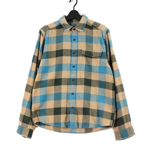【中古】 Patagonia パタゴニア 17AW Fjord Flannel Shirt フィヨルドフランネルシャツ XS ベージュ