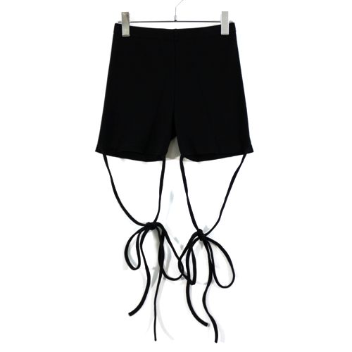 【中古】 FICTION TOKYO フィクショントーキョー Ribbon Short Pants リボンショートパンツ F 黒いこと