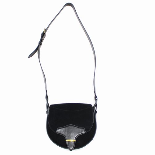 【中古】 ISABELMARANT イザベルマラン BOTSY スエードクロスショルダーバッグ 黒いこと