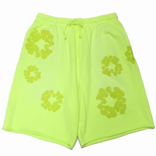 【中古】 DENIMTEARS デニムティアーズ 25SS MONO COTTON WREATH SWEAT SHORTS モノ コットン リース スウェット ショーツ L ネオングリーン｜unstitch 店