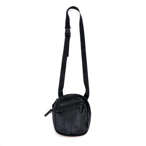 【中古】 B Yohji Yamamoto ヨウジヤマモト キップヌメオイル ショルダー ポーチ バッグ ブラック｜unstitch 店