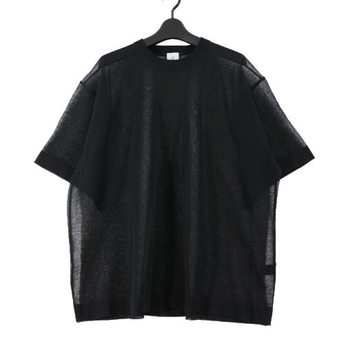 【中古】 6(ROKU) ロク 25SS シアー ビッグ ニット ブラック|unstitch 店