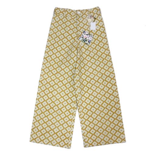 【中古】 SZ BLOCKPRINTS エスゼット ブロックプリント 24SS DISCO PANTS EAST IN HONEY パンツ S イエロー|unstitch 店