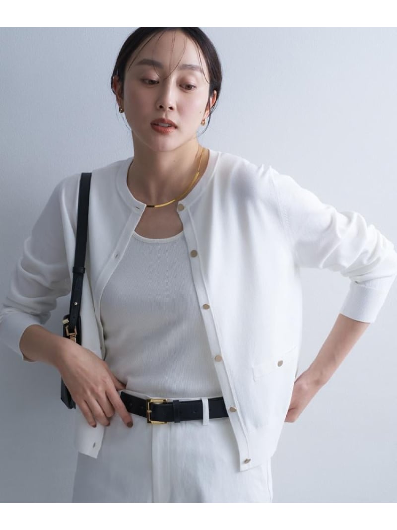 【SALE／40%OFF】【合奏団可/洗える】クルーネックニットカーディガン UNTITLED アンかた書き トップス ジレー 薄墨色 白いこと 青碧 サクラ色 米国海軍【RBA_E】【貨物輸送無料】[ Fashion]