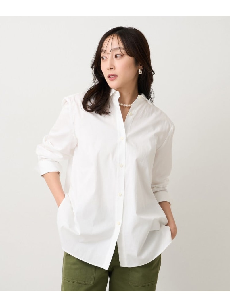 【SALE／20%OFF】【コットン100/洗える】コットンブロードAラインシャツ UNTITLED アンタイトル トップス シャツ・ブラウス ホワイト ベージュ ブラック【RBA_E】【送料無料】[ Fashion]
