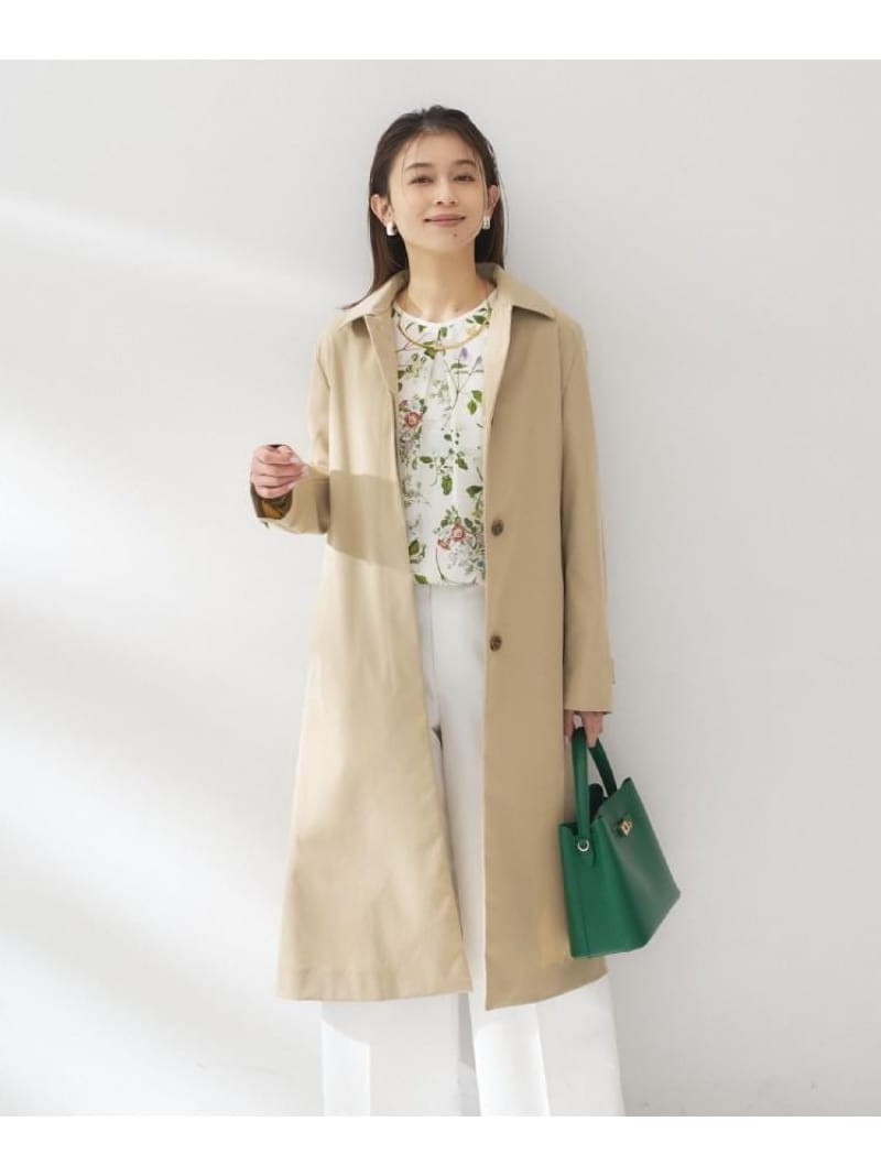 【SALE／60%OFF】【はっ水/洗える】タスランステンカラーコート UNTITLED アンタイトル ジャケット・アウター ステンカラーコート ベージュ ネイビー【RBA_E】【送料無料】[ Fashion]｜UNTITLED