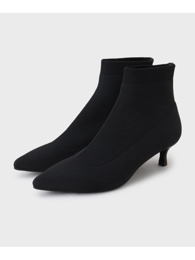 【SALE／28%OFF】【ストレッチ】ニットブーツ UNTITLED アンタイトル シューズ・靴 ブーツ ブラック【RBA_E】【送料無料】[ Fashion]