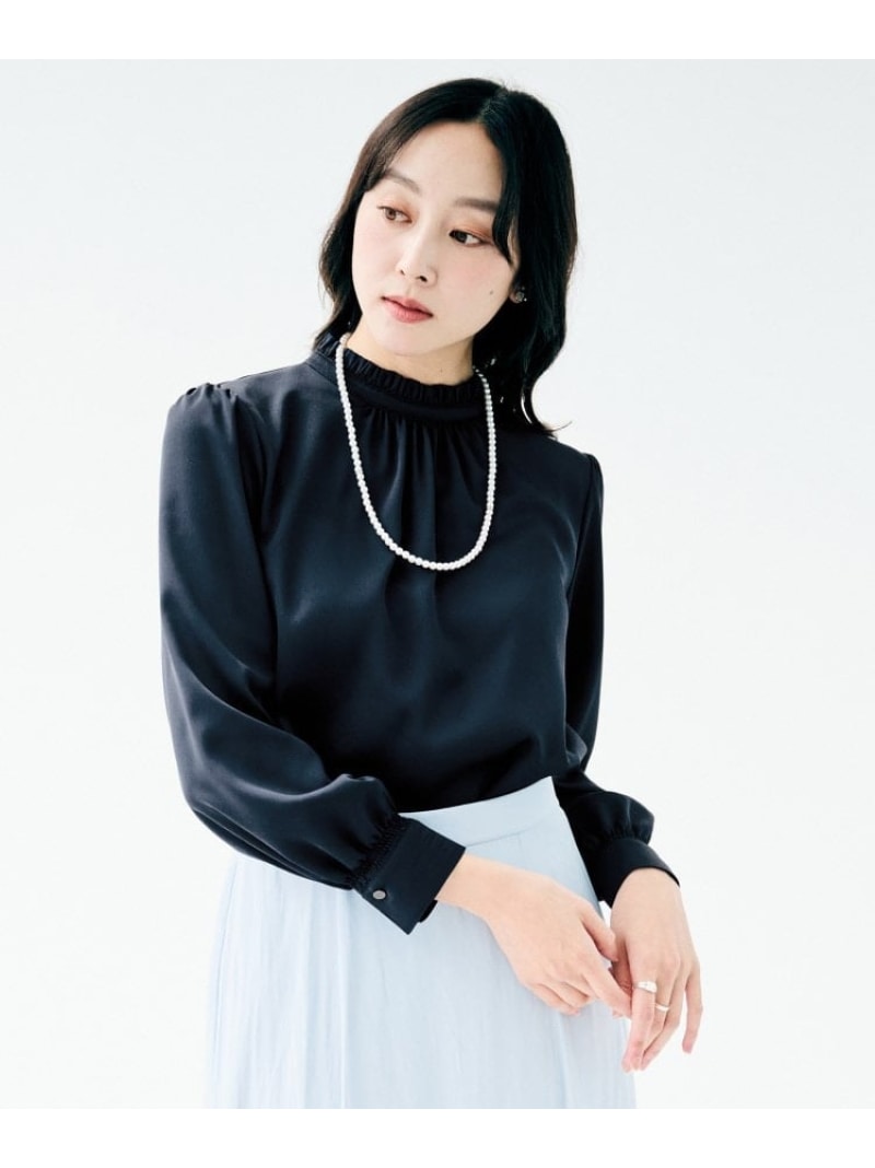 【SALE／40%OFF】【御祝い/定番一般受け】ハイネックフラウンス トップ UNTITLED アンかた書き トップス プルオーバー・トップ 米国海軍 白いこと【RBA_E】【貨物輸送無料】[ Fashion]