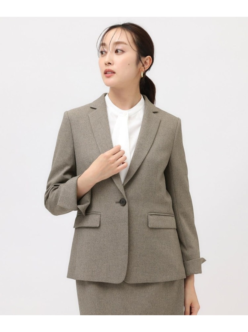 【SALE／44%OFF】【洗える/仕事着/スーツ】ウーステッドカルゼ テーラードジャケット UNTITLED アンタイトル ジャケット・アウター テーラードジャケット・ブレザー ネイビー【RBA_E】【送料無料】[ Fashion]｜UNTITLED