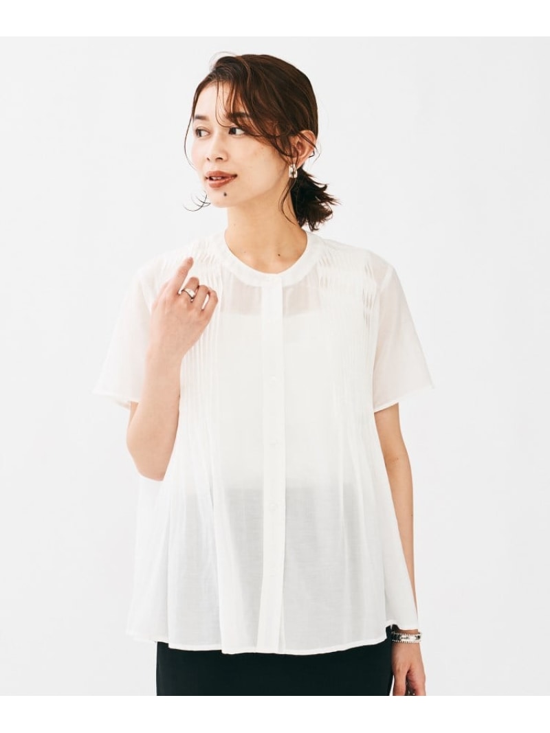 【SALE／30%OFF】コットンシルクローンブラウス UNTITLED アンタイトル トップス シャツ・ブラウス ブラック ホワイト グリーン【RBA_E】【送料無料】[ Fashion]