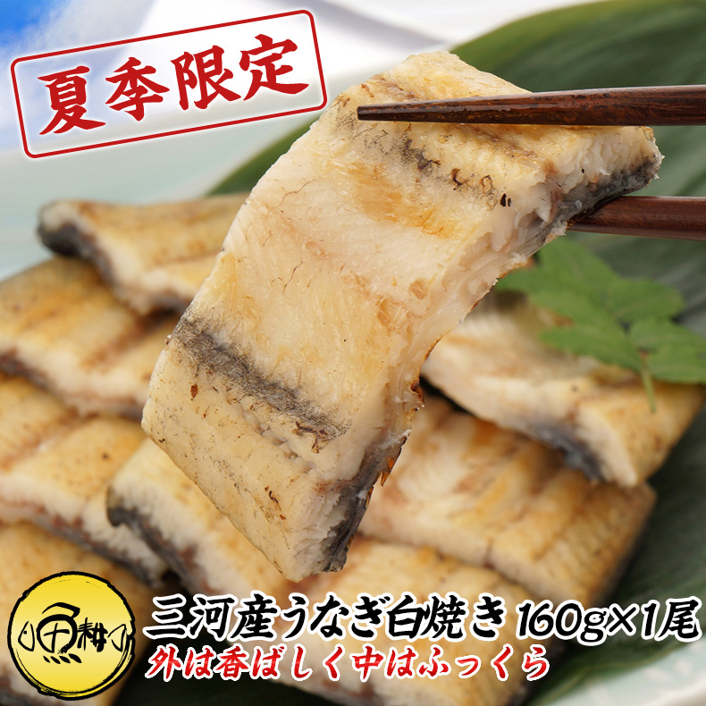 2022モデル うなぎ 鰻 白焼き 愛知三河一色産 兼光 約160g×1尾<