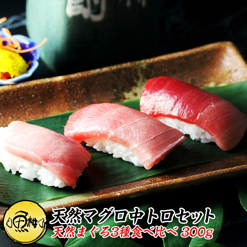 天然本マグロ 中トロ 3種 約2人前 各100g×3個 300g ミナミマグロ 本マグロ めばち鮪 <br>養殖でも訳ありでもありません！血合い処理済み可食部100％ <br>【天然/本鮪/黒マグロ/メバチ/まぐろ/鮪】【お取り寄せ/グルメ/海鮮/父の日/ギフト/食べ物/プレゼント/贈答】