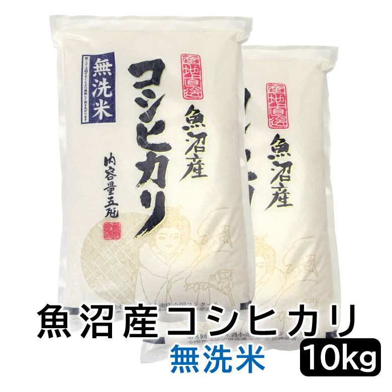 令和7年産 魚沼産 コシヒカリ 無洗米 10kg (5kg×2袋) 新潟県産 送料無料 新潟 こしひかり おこめ 米 米10kg 米10キロ 白米 お米マイスター認定 贈り物 お祝い ギフト 受注精米 【送料無料(北海道・九州・沖縄は除く)離島は発送不可】