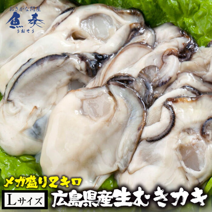 【楽天市場】かき カキ 牡蠣 大粒 広島産 剥きかき 徳用3kg（1kg×3パック）（解凍後約2.6kg/120個前後  Lサイズ注意)北海道、沖縄は追加送料を997円加算し、ご請求いたします。 生牡蠣 むき牡蠣 生むき牡蠣 特大 セット業務用 食品