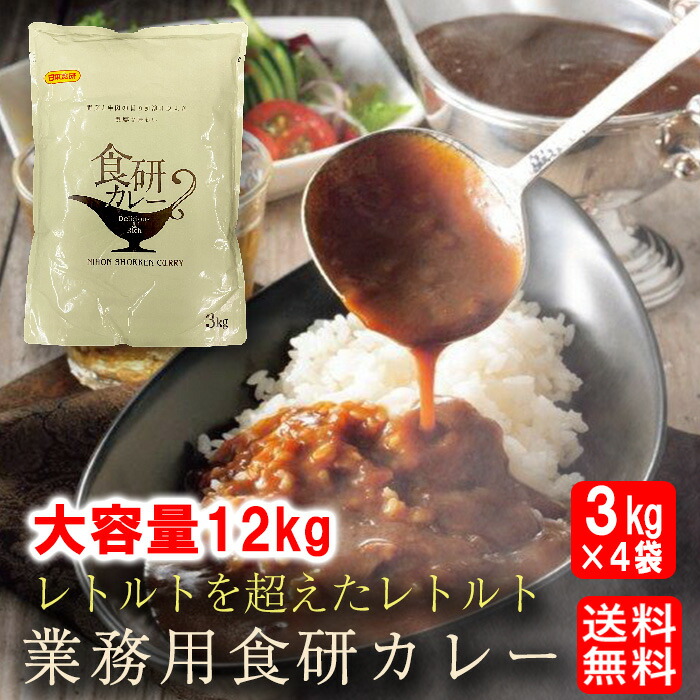 送料無料 カレー 欧風ビーフカレー 食研カレー ３kg×4袋 大容量パック レトルトカレー ケース販売 最安挑戦 日本食研 ごはん 食事 食べ物 惣菜 詰め合わせ