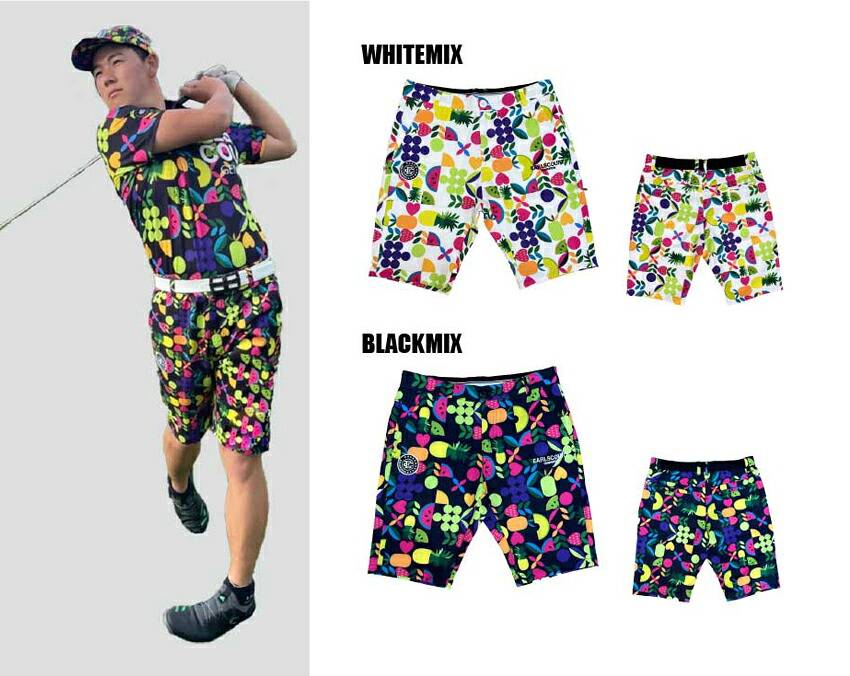 EARLSCOURT/アールズコート　フルール柄ショートパンツ　ゴルフウェア 男性 MENS EC-G034
