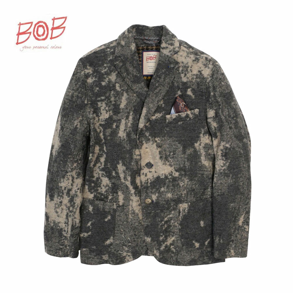 【40%OFFセール】BOB COMPANY ボブカンパニー メンズ テーラードジャケット メランジ グレー GRIGIO 74741121 秋冬 国内正規品