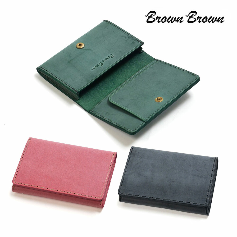 楽天市場】BrownBrown ブラウンブラウン カードケース 本革 waxpink