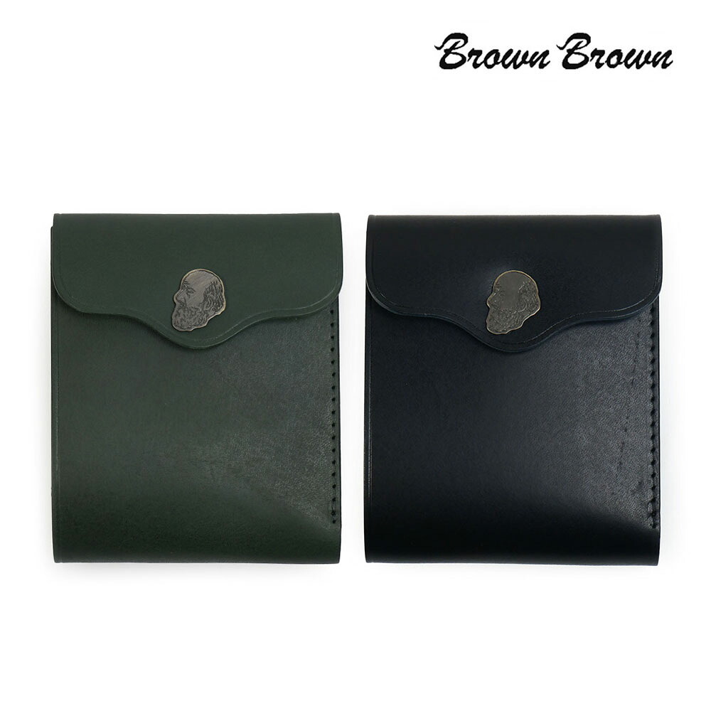 深緑 レザー ミニ財布 BrownBrown BrownBrown】ブラウンブラウン/Mr,Brownコンパクトウォレット（財布