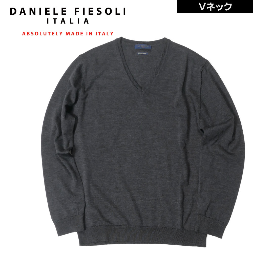 【60%OFFセール】DANIELE FIESOLI ダニエレフィエゾーリ ハイゲージ ニットセーター クルーネック メリノウール DF0020 国内正規品｜un passo AVANTI 6,160円