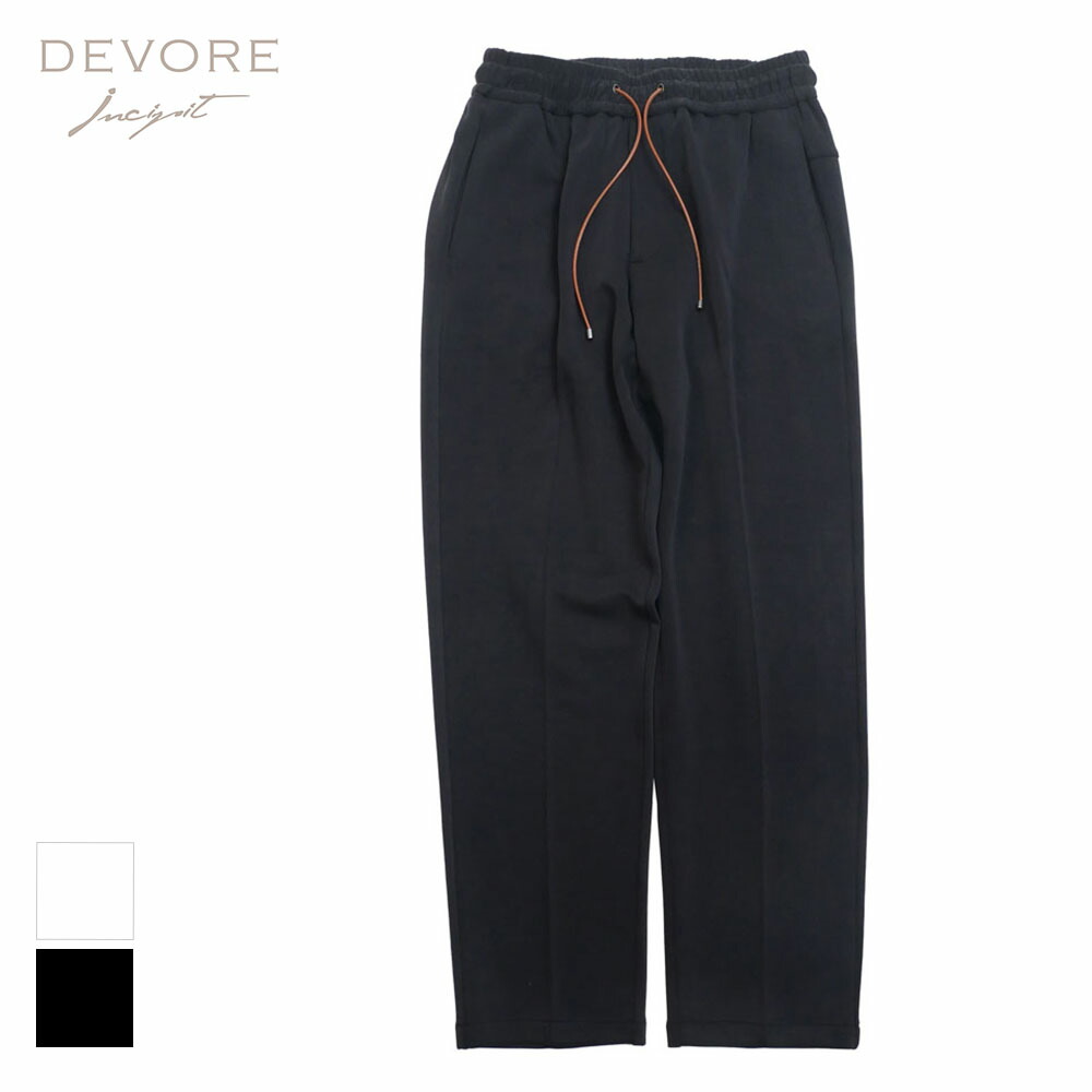 DEVORE Incipit デヴォレ・インチピット ジョガーパンツ dvr48c-m6067 XS S M L XL 0001black 0106ivory