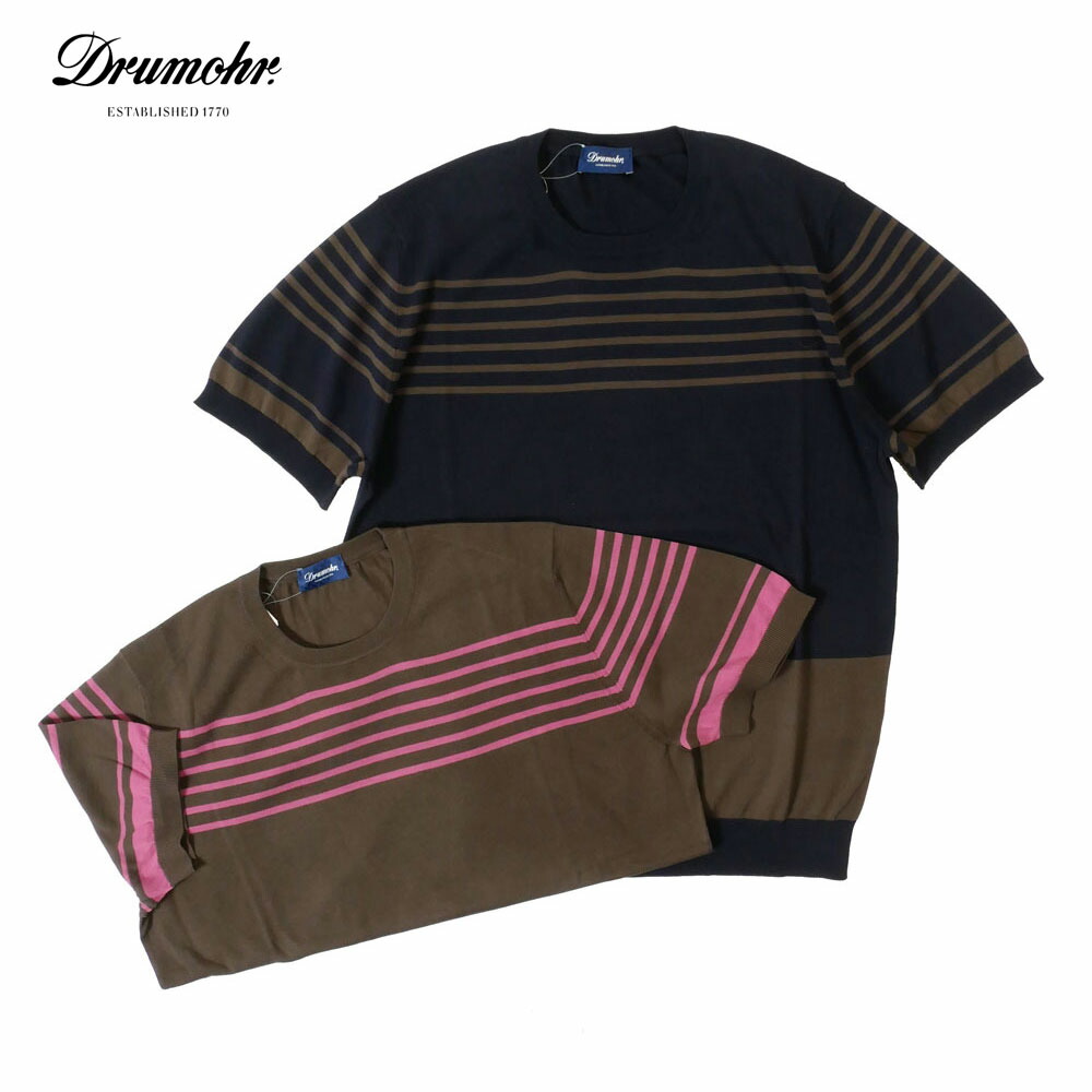 新品【ドルモア Drumohr 春夏 ミリタリーグリーン系 半袖ニット 】 新品【ドルモア Drumohr 春夏 ミリタリーグリーン系 半袖ニット