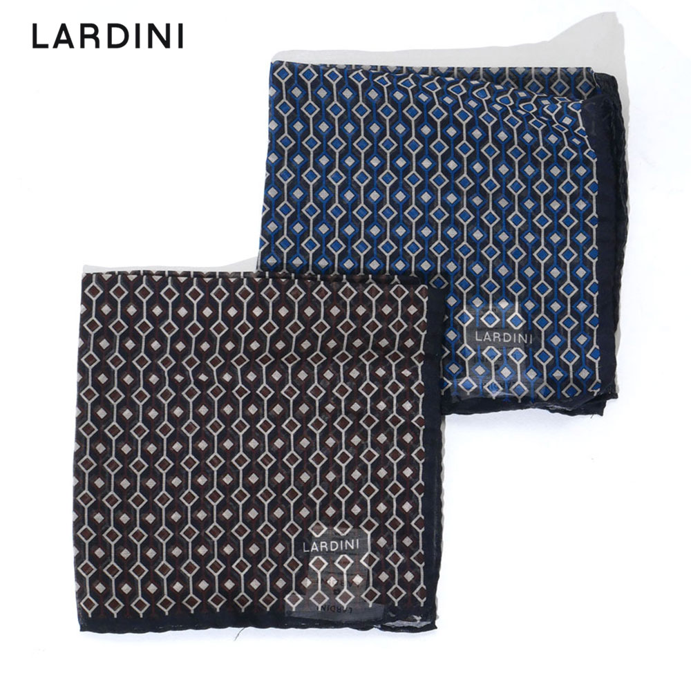 【10%OFFセール】LARDINI ラルディーニ メンズ ポケットチーフ ヴァイオレット ネイビー ブランド 3216-9po12106 2023-24AW 国内正規品