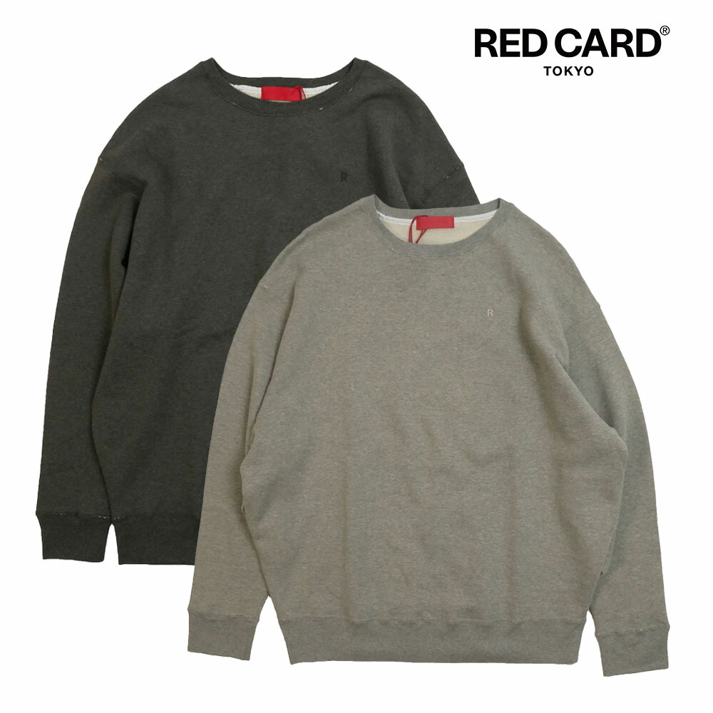 【30%OFFセール】RED CARD Tokyo レッドカード トーキョー メンズ champ スウェット プルオーバー トップス トレーナー 長袖 ダークグレー 3a996001 2024-25aw 秋冬 国内正規品