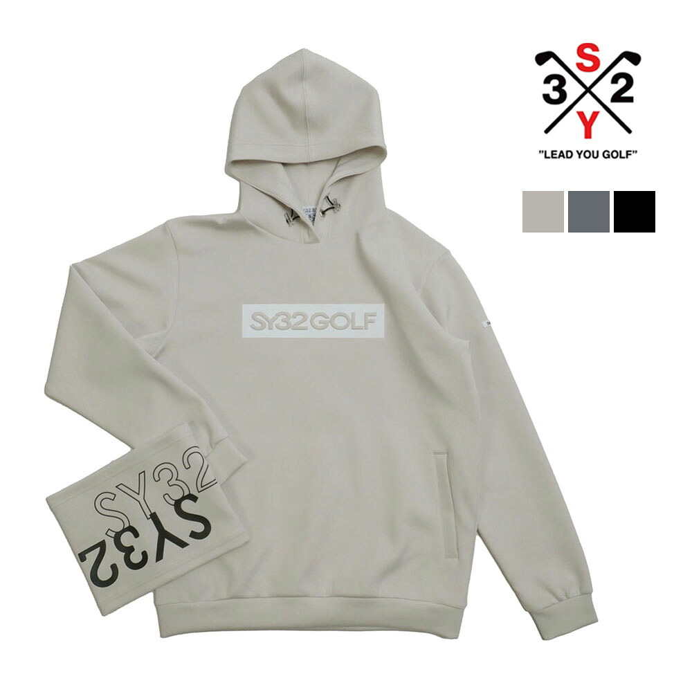 【30%OFFセール】SY32 by SWEET YEARS GOLF エスワイ32 バイ スウィートイヤーズ ゴルフ メンズ ネックウォーマー付き ストレッチ パーカー 軽量 保温 RECYCLE CARDBOARD PARKA syg-24a037 国内正規品