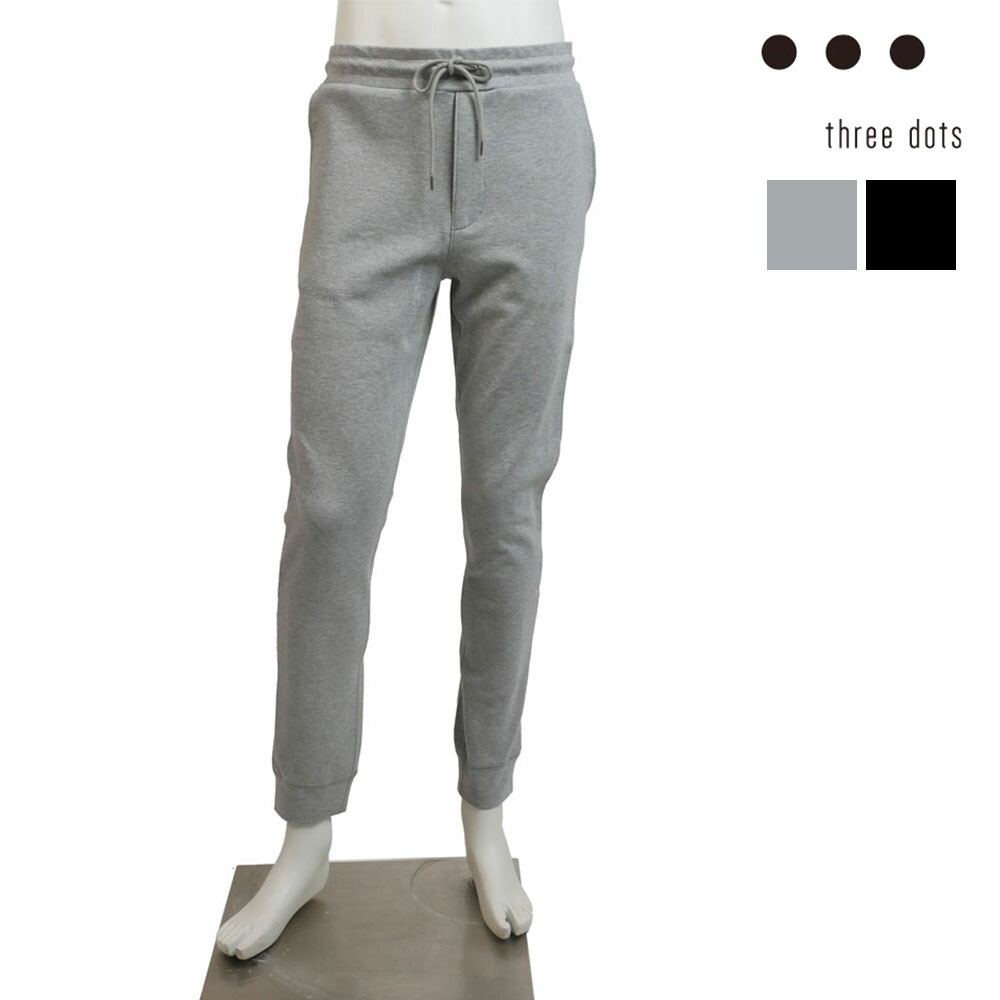 THREE DOTS スリードッツ ストレッチポンチ パンツ black granite S M L uu602my