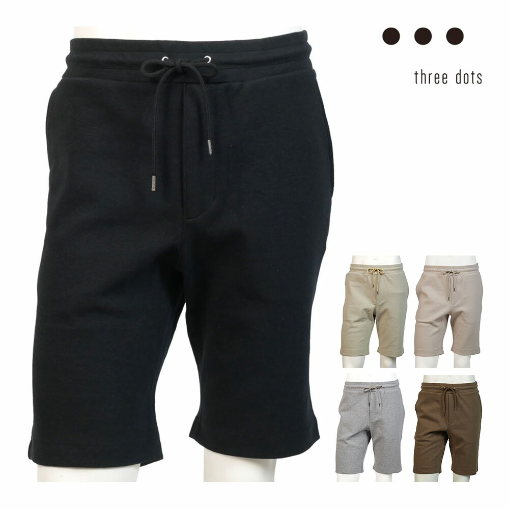 THREE DOTS スリードッツ ストレッチポンチ ショートパンツ black greige granite oyster limegreen S M L uu604my