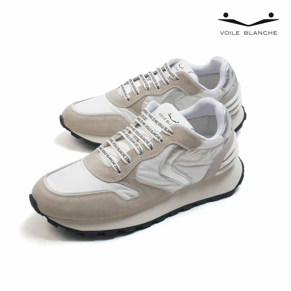 VOILE BLANCHE OWARK ホワイト/ベージュ 39 VOILE BLANCHE ボイルブランシェ スニーカー QWARK HYPE MAN メンズ